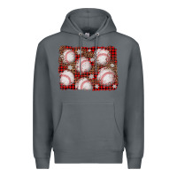 Rock baseball christmas background Premium Hoodie - AdoDesignShop