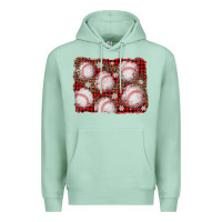 Seafoam baseball christmas background Premium Hoodie - AdoDesignShop