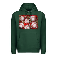 Sports Green baseball christmas background Premium Hoodie - AdoDesignShop