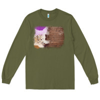 Army Green Wood Cowhide Pattern Long Sleeve Tee - Bettercallsaul