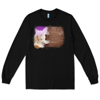 Black Wood Cowhide Pattern Long Sleeve Tee - Bettercallsaul
