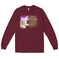 Burgundy Wood Cowhide Pattern Long Sleeve Tee - Bettercallsaul