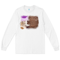 White Wood Cowhide Pattern Long Sleeve Tee - Bettercallsaul