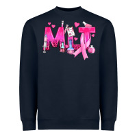 Navy Medical Laboratory Technician Breast Cancer Heavyweight Sweatshirt - texasbilliewilder