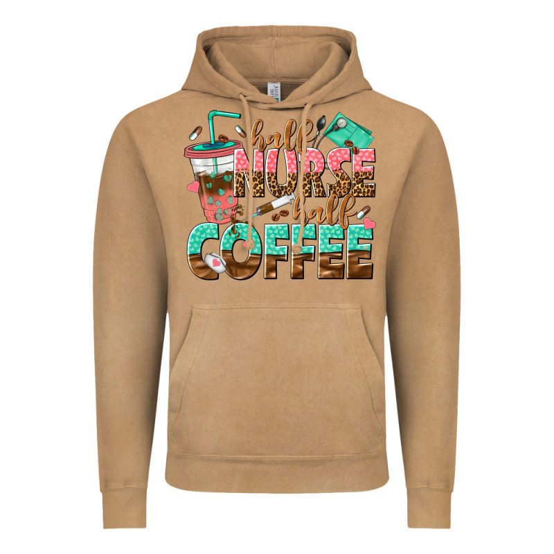 Half Nurse Half Coffee Vintage Hoodie by texasbilliewilder | Teevron