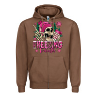 Chestnut freezing to death winter skull Zipper Hoodie - Jasminsmagicworld