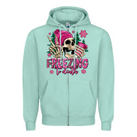 Seafoam freezing to death winter skull Zipper Hoodie - Jasminsmagicworld