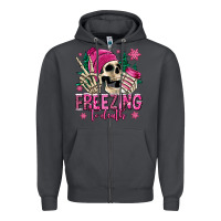 Smoke freezing to death winter skull Zipper Hoodie - Jasminsmagicworld