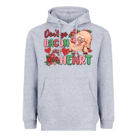 Heather Grey don't go bacon my heart Heavyweight Hoodie - MaliasSmallBusiness