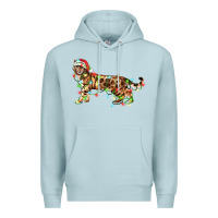 Blue Mist christmas bengal cat Premium Hoodie - LillyAllenDesigns