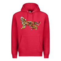 Cardinal christmas bengal cat Premium Hoodie - LillyAllenDesigns