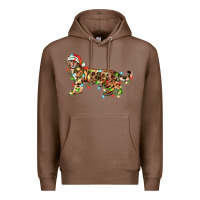 Chestnut christmas bengal cat Premium Hoodie - LillyAllenDesigns