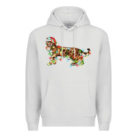 Dove Grey christmas bengal cat Premium Hoodie - LillyAllenDesigns