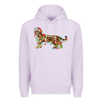 Lilac christmas bengal cat Premium Hoodie - LillyAllenDesigns