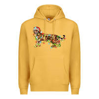 Mustard christmas bengal cat Premium Hoodie - LillyAllenDesigns
