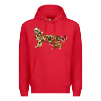 Red christmas bengal cat Premium Hoodie - LillyAllenDesigns