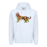 White christmas bengal cat Premium Hoodie - LillyAllenDesigns