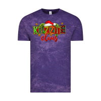 Cloud Purple Christmas kizzie claus Vintage Tee - FaDigitalArtStudio