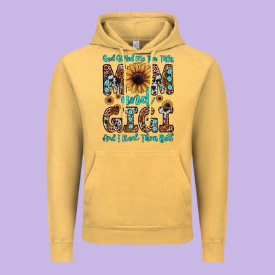 God Gifted Me Two Titles Mom And Gigi  And I Rock Them Both Vintage Hoodie Designed By Jahusdesignshop