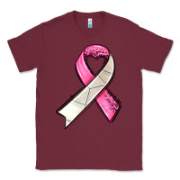 Burgundy breast cancer sport ribbons Classic Tee - AdoDesignShop
