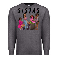Charcoal Heather sista sisters afro black women Premium Sweatshirt - NancyCooperArtShop