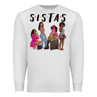 Oatmeal Heather sista sisters afro black women Premium Sweatshirt - NancyCooperArtShop