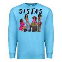 Ocean Blue sista sisters afro black women Premium Sweatshirt - NancyCooperArtShop