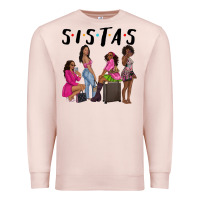 Pale Pink sista sisters afro black women Premium Sweatshirt - NancyCooperArtShop