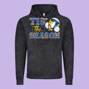 Tis' The Season Volleyball Vintage Hoodie Designed By Zillion Design Studio