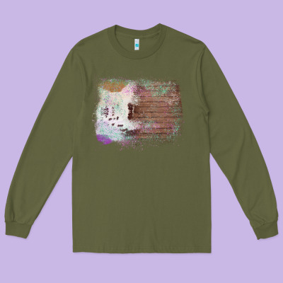 Cowhide Wood Glitter Pattern Long Sleeve Tee Designed By Bettercallsaul