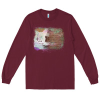 Burgundy Cowhide Wood Glitter Pattern Long Sleeve Tee - Bettercallsaul