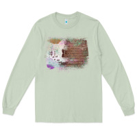 Matcha Cowhide Wood Glitter Pattern Long Sleeve Tee - Bettercallsaul