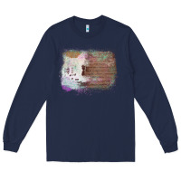 Navy Cowhide Wood Glitter Pattern Long Sleeve Tee - Bettercallsaul