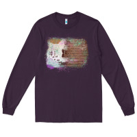 Plum Cowhide Wood Glitter Pattern Long Sleeve Tee - Bettercallsaul