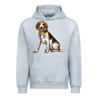 Heather Grey beagle with overflow Urban Hoodie - texasbilliewilder