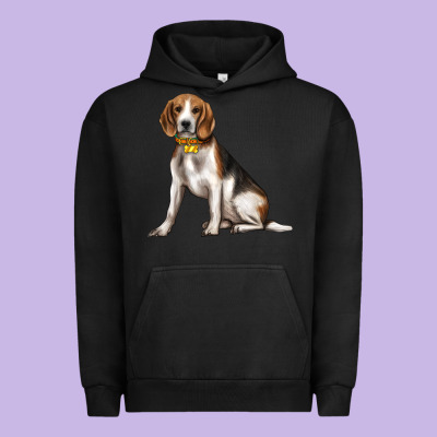 Beagle With Overflow Urban Hoodie Designed By Texasbilliewilder
