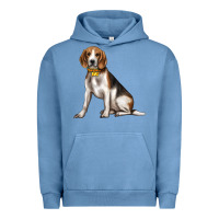 Pigment Pebble Blue beagle with overflow Urban Hoodie - texasbilliewilder