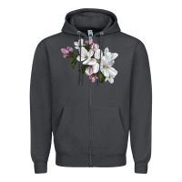 Smoke apple blossom Zipper Hoodie - LillyAllenDesigns