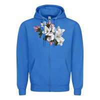 True Royal apple blossom Zipper Hoodie - LillyAllenDesigns