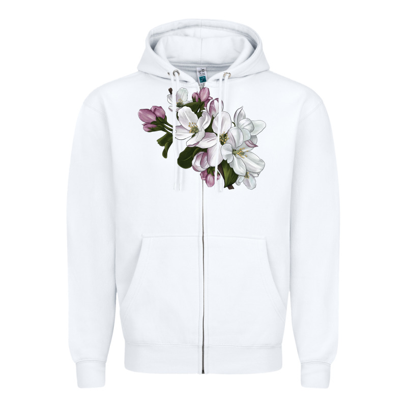 Apple Blossom Zipper Hoodie by LillyAllenDesigns | Teevron