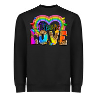 Black Choose love Heavyweight Sweatshirt - Zillion Design Studio