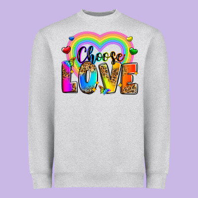 Choose Love Heavyweight Sweatshirt Designed By Zillion Design Studio