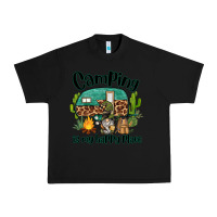 Black camping is my happy place caravan and gnome Urban Heavy Tee - BarkalooDesign