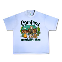Grape Ice camping is my happy place caravan and gnome Urban Heavy Tee - BarkalooDesign