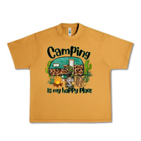 Peanut Butter camping is my happy place caravan and gnome Urban Heavy Tee - BarkalooDesign