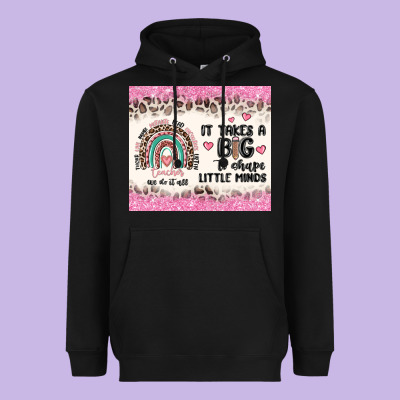 It Takes A Big To Shape Little Minds Heavyweight Hoodie Designed By Maliassmallbusiness
