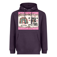 Plum it takes a big to shape little minds Heavyweight Hoodie - MaliasSmallBusiness