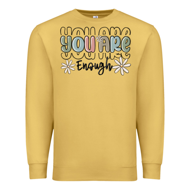 You Are Enough Premium Sweatshirt by MaliasSmallBusiness | Teevron