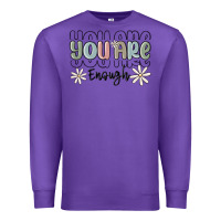 Purple you are enough Premium Sweatshirt - MaliasSmallBusiness