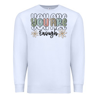 White you are enough Premium Sweatshirt - MaliasSmallBusiness